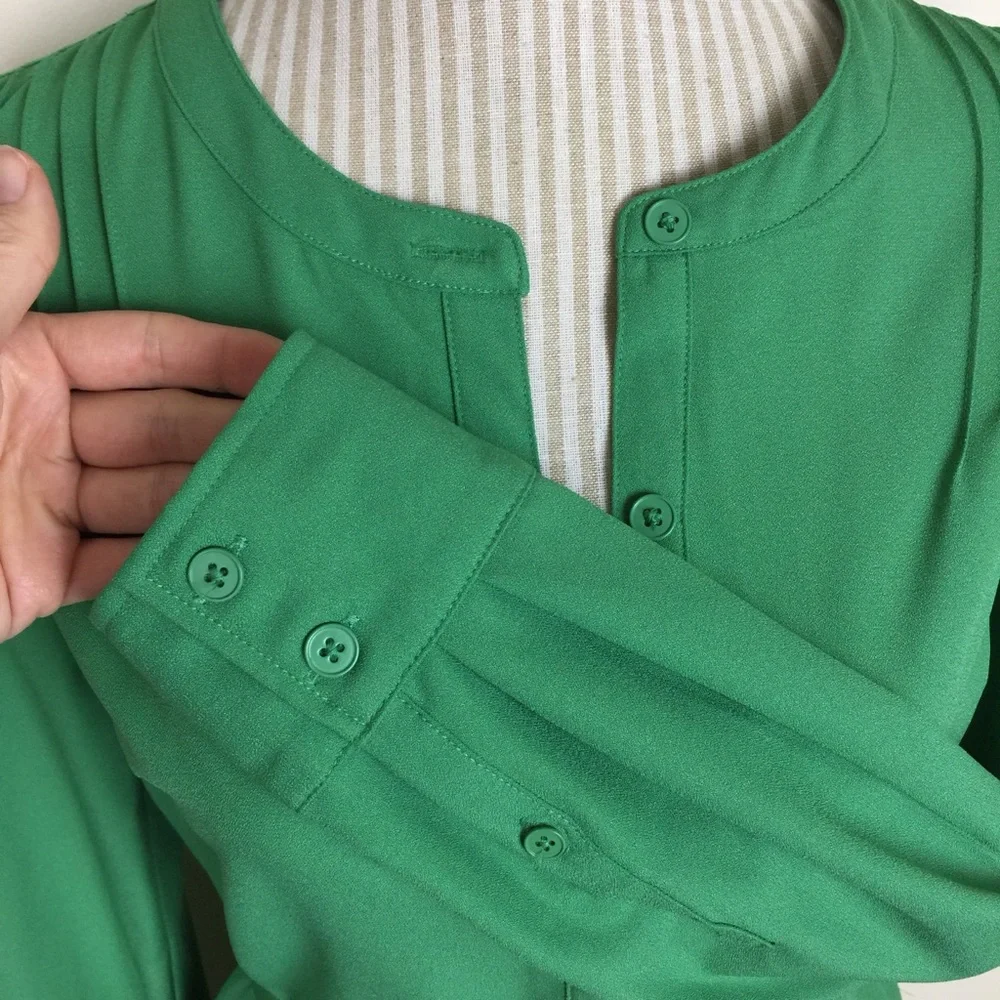 MERONA Dress Green High Low Midi w/ Tie Belt SMALL - Picture 5 of 7